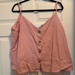Size 14 pink cami with buttons